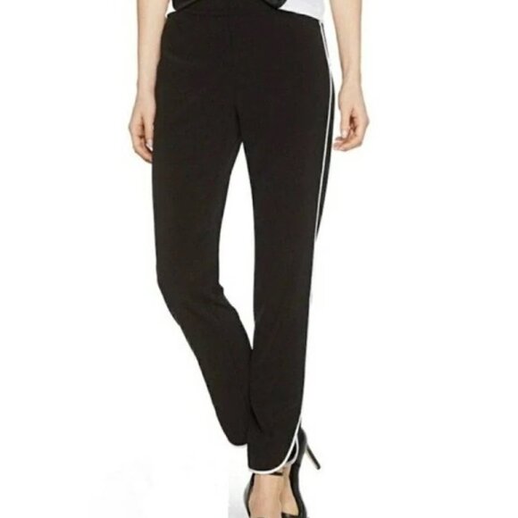 White House Black Market Pants - ❤️WHBM  BLACK DRAPE COLORBLOOCK  TAPER ANKLE PANTS  SIZE: 6